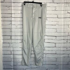 Under Armour HeatGear Youth YXL Pants Light Grey Loose Fit Double Button Sports